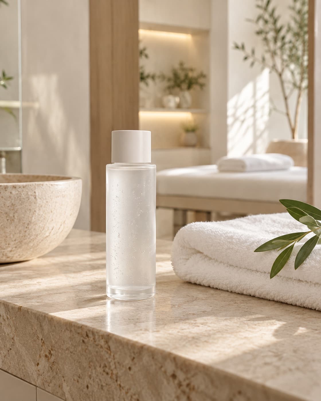 Gel después del sol · Imagen generada para LUMINA DERMA CLINIC